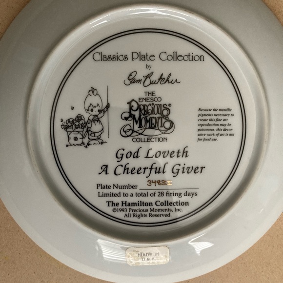 Precious moments display plate - Picture 10 of 11